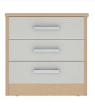 Linea 3 Draw Chest - Oak Cream Fronts - Ext Top & Panel