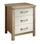 Stratford 3 Drawer Bedside with Lock