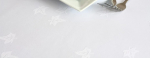 Alpha Ivyleaf Table Cloth 54 x 70" in White