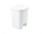 8Ltr White Pedal Bin