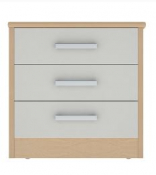 Linea 3 Draw Chest - Oak Cream Fronts - Ext Top & Panel