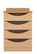 Dementia 4 Drawer Narrow Chest In Beech (24inch Wide)