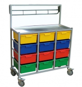 12 Tray 4x3 Karri-Cart with Hanging Rail