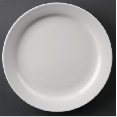 10Inch White Porcelain Plates (Box 12)
