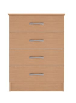 4 Drawer Chest - Rounded Top Narrow - Beech