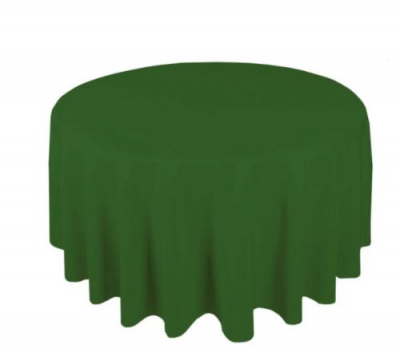 Table Cloth - Apollo Rose 68Inch Circular - Forest Green