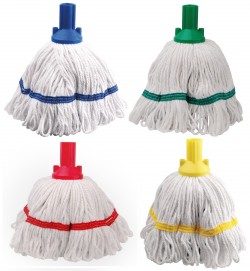 Colour coded mop heads