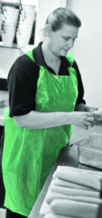Green Aprons On Roll