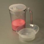 Clear Single Handle Beaker With 2 Lids