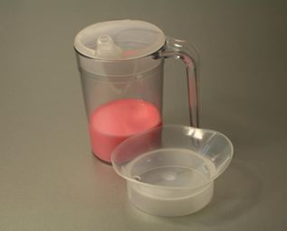 Clear Single Handle Beaker With 2 Lids