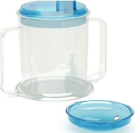 Drinking Beaker with Easy Grip Handles & Anti Splash Spout