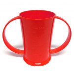 Red Graduated Coloured 2 Handle Beaker