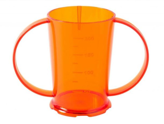 Orange Copolyester 2 handled Beaker