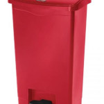 Rubbermaid Red Slim Jim 50Ltr Step On Container Bin