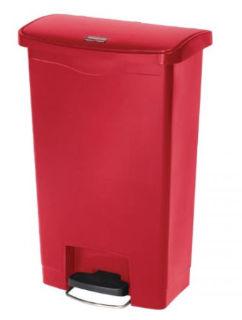 Rubbermaid Red Slim Jim 50Ltr Step On Container Bin