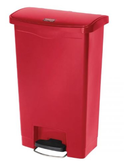 Rubbermaid Red Slim Jim 50Ltr Step On Container Bin