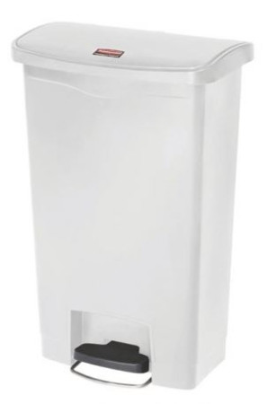 Rubbermaid White Slim Jim 50Ltr Step on Container Bin