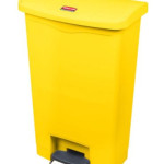 Rubbermaid Yellow Slim Jim 50Ltr Step on Container Bin