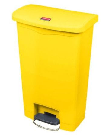 Rubbermaid Yellow Slim Jim 50Ltr Step on Container Bin