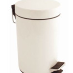 Round Pedal Bin - White - 3L