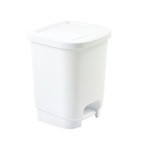 8Ltr White Pedal Bin