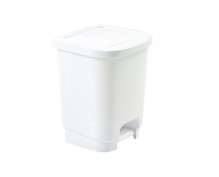 8Ltr White Pedal Bin
