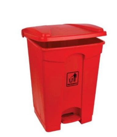 Pedal Bin - Polypropylene 45L Red
