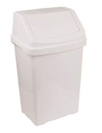 Swing Bin 50Ltr White Lid