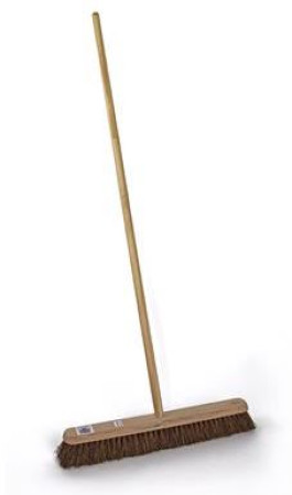Platform Broom with Handle 24" x 59" - Stiff Bristles