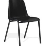 Black Plastic Visitor Stacking Chair