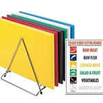 Chopping Board Set- Inc Rack & Chart - Set of 6