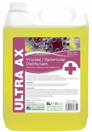 Ultra AX Disinfectant Virucidal/Bactericidal 5Ltr
