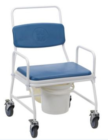 Bariatric Wheeled Commode 24" Width - SWL 203kg (30st)