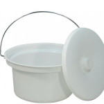 Round Grey Commode Pots NO LID