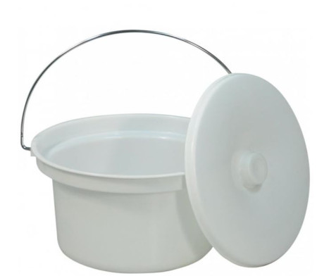 Round Grey Commode Pots NO LID