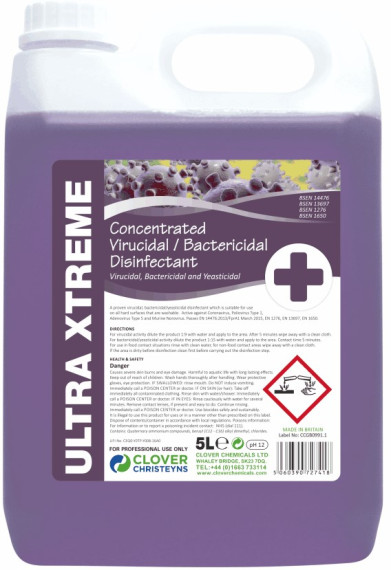 Ultra Xtreme Disinfectant Concentrate - 5Ltr