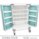 16 Tray Original Packaging Drugs Trolley- Key Button Lock