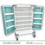 20 Tray Original Packaging Drugs Trolley - Key Lock