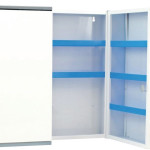 Metal First Aid Cabinet with Lock and Inside Storage
