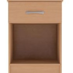 Bedside Cabinet - Rounded Top 1 Drawer/Lock - Lissa Oak