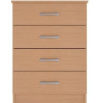 4 Drawer Chest - Rounded Top Narrow - Maple