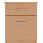 Bedside Cabinet - Rounded Top 1 Drawer/Door & Lock - Beech