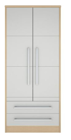 Linea 30" Gents Wardrobe Oak Cream Fronts