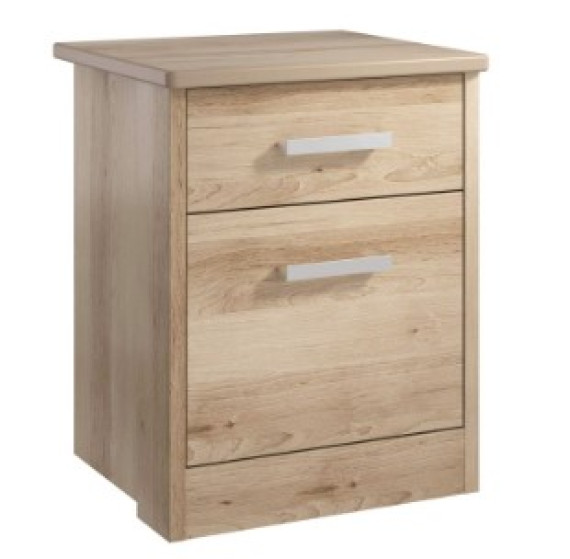 Linea Bedside Cabinet Oak with Drawer/Lock & Door