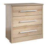Linea 3 Draw Chest - Oak Extended Top & Back Panel