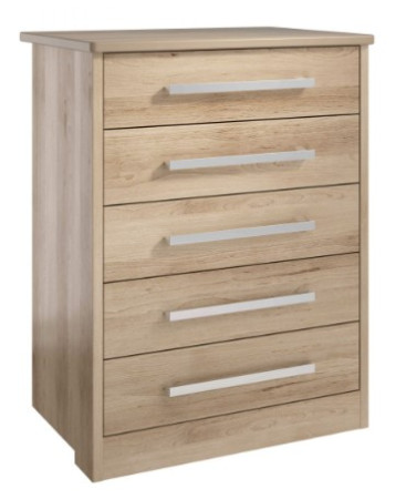 Linea 5 Drawer Wide Chest Beech