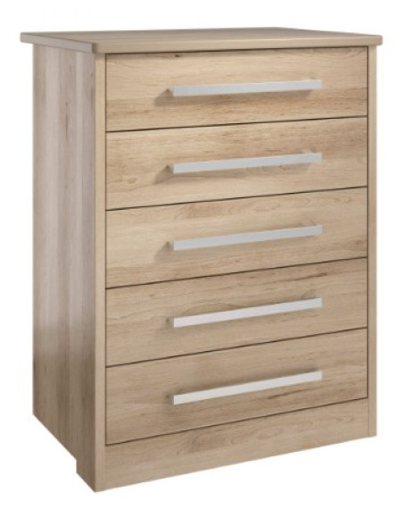 Linea 5 Drawer Wide Chest Beech