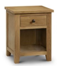 Marlborough Oak 1 Drawer Bedside Cabinet