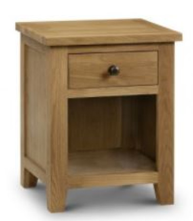 Marlborough Oak 1 Drawer Bedside Cabinet