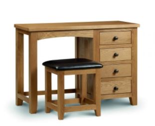 Marlborough Oak Single Pedestal Dressing Table